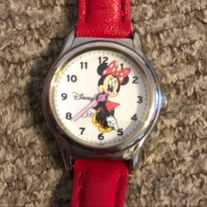 Ladies Genuine Leather Minnie Mouse Disney Watch